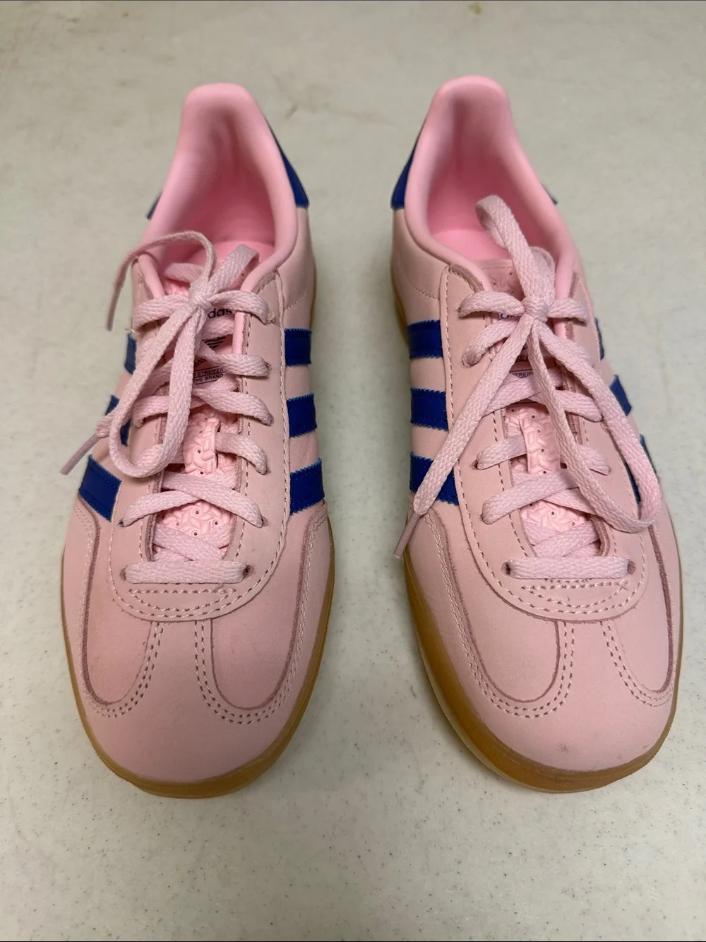 adidas Pink with Blue Stripes Women's Sneakers